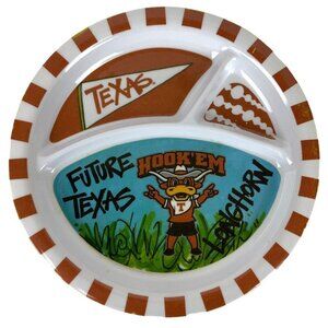 Future Texas Longhorn Childrens Divided Plate Melamine Magnolia Lane Collection